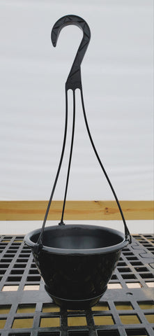 Black Hanging Baskets - Set of 6 - Made in the USA